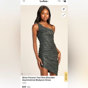 Lulus Green Ruched Dress - BRAND NEW with Tags